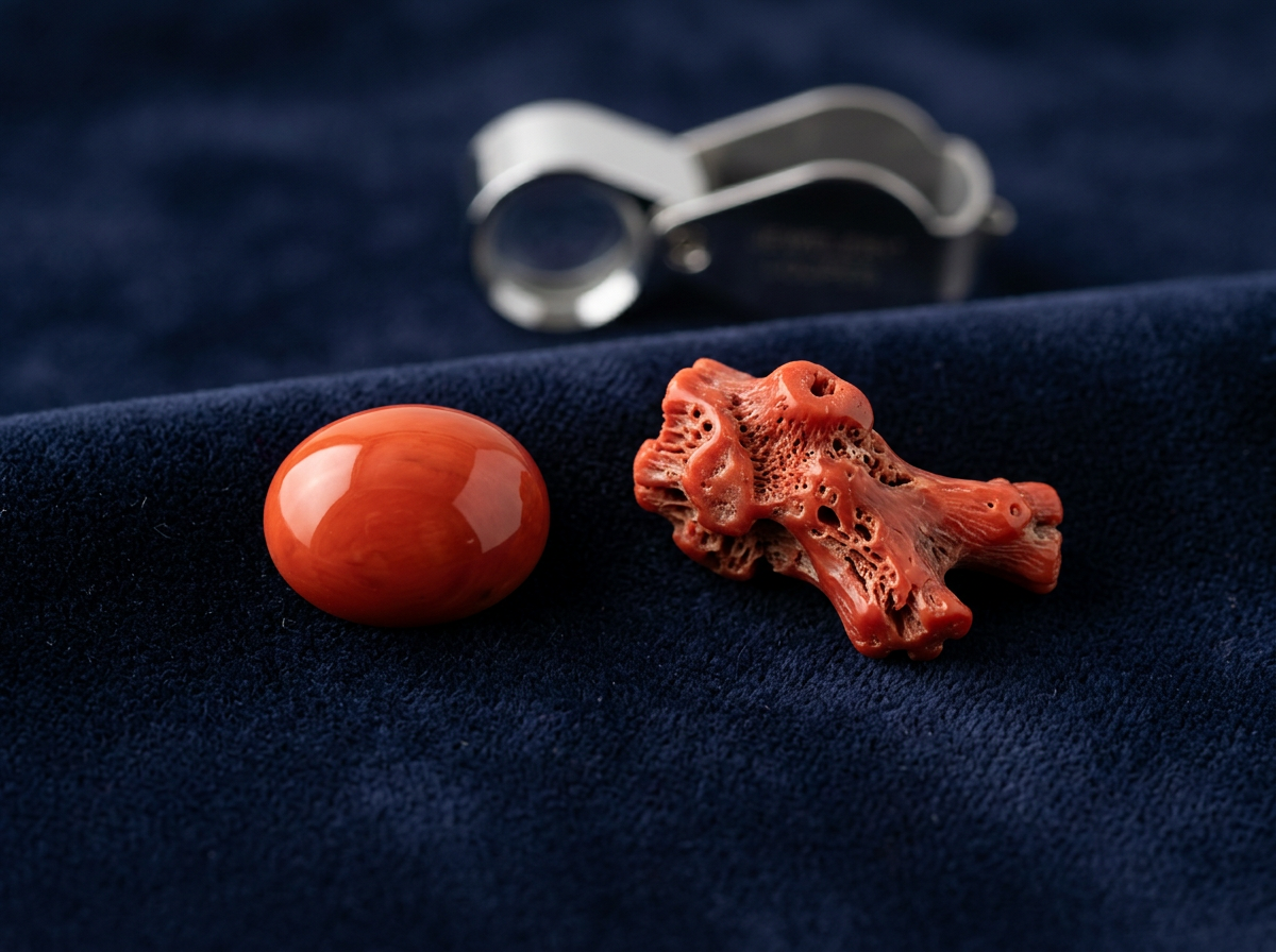 Mediterranean Noble Red Coral - Organic Calcareous Gem Material
