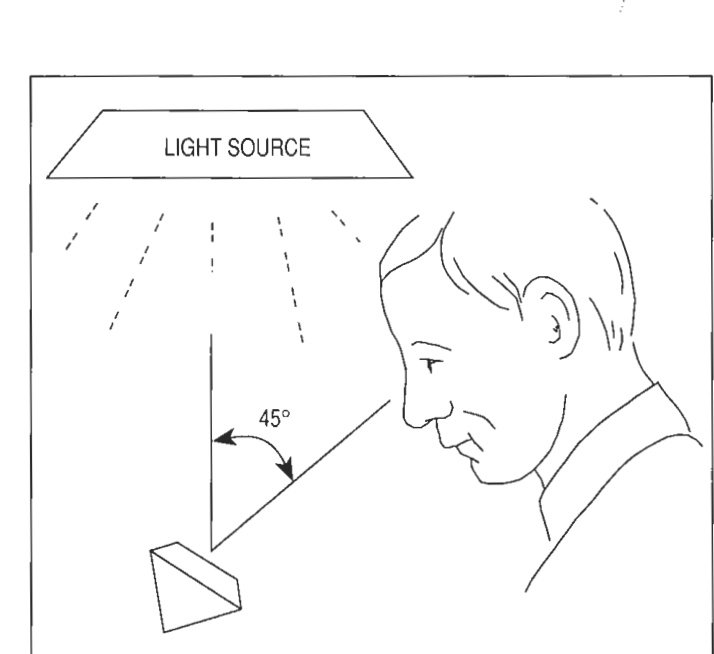 Standardized 45-degree viewing geometry
