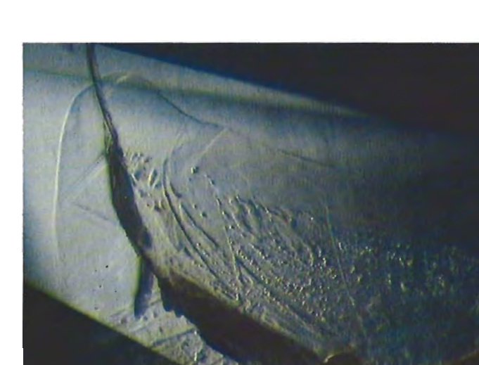 Stepped cleavage fracture surface