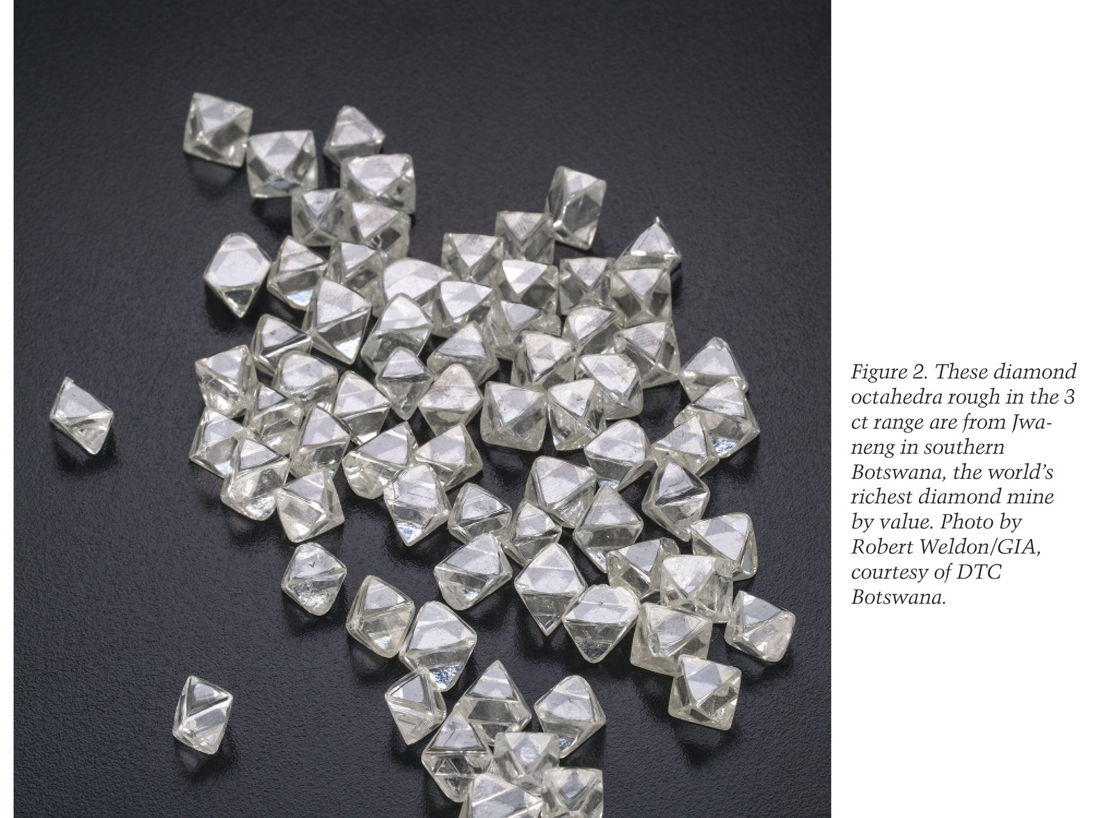 Exceptional natural diamond crystals in mineral collection