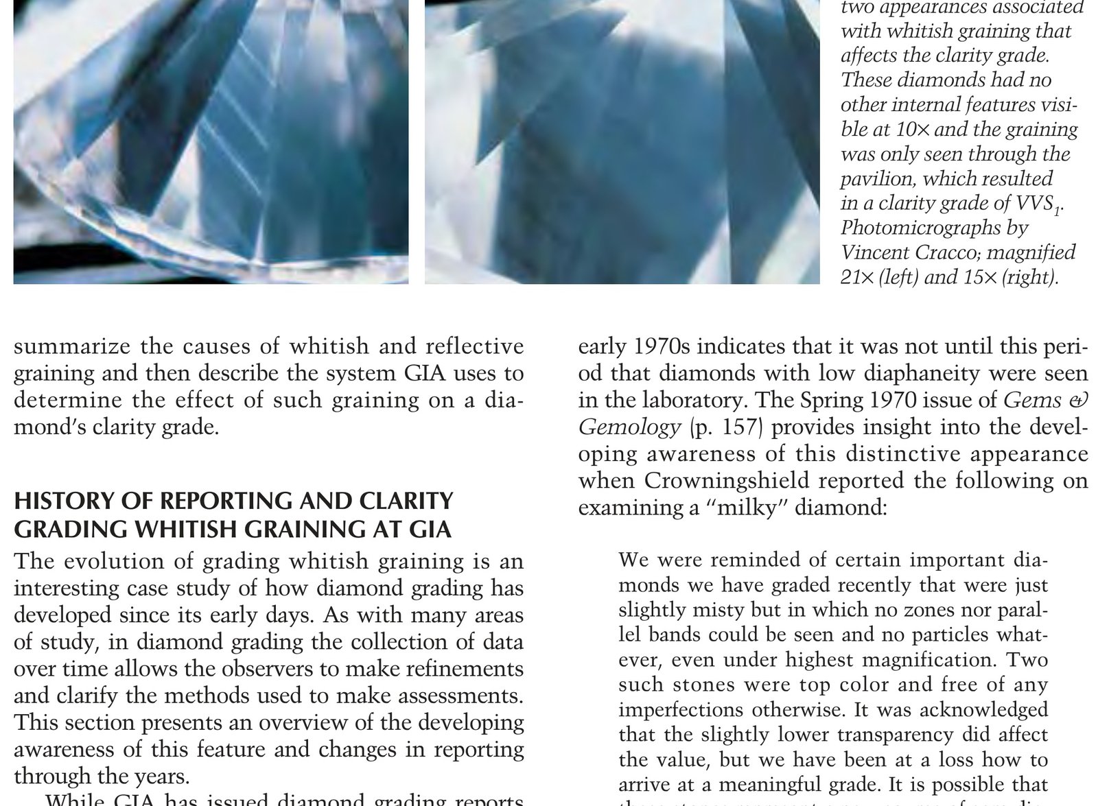 Diamond Internal Graining and Plotting Verification