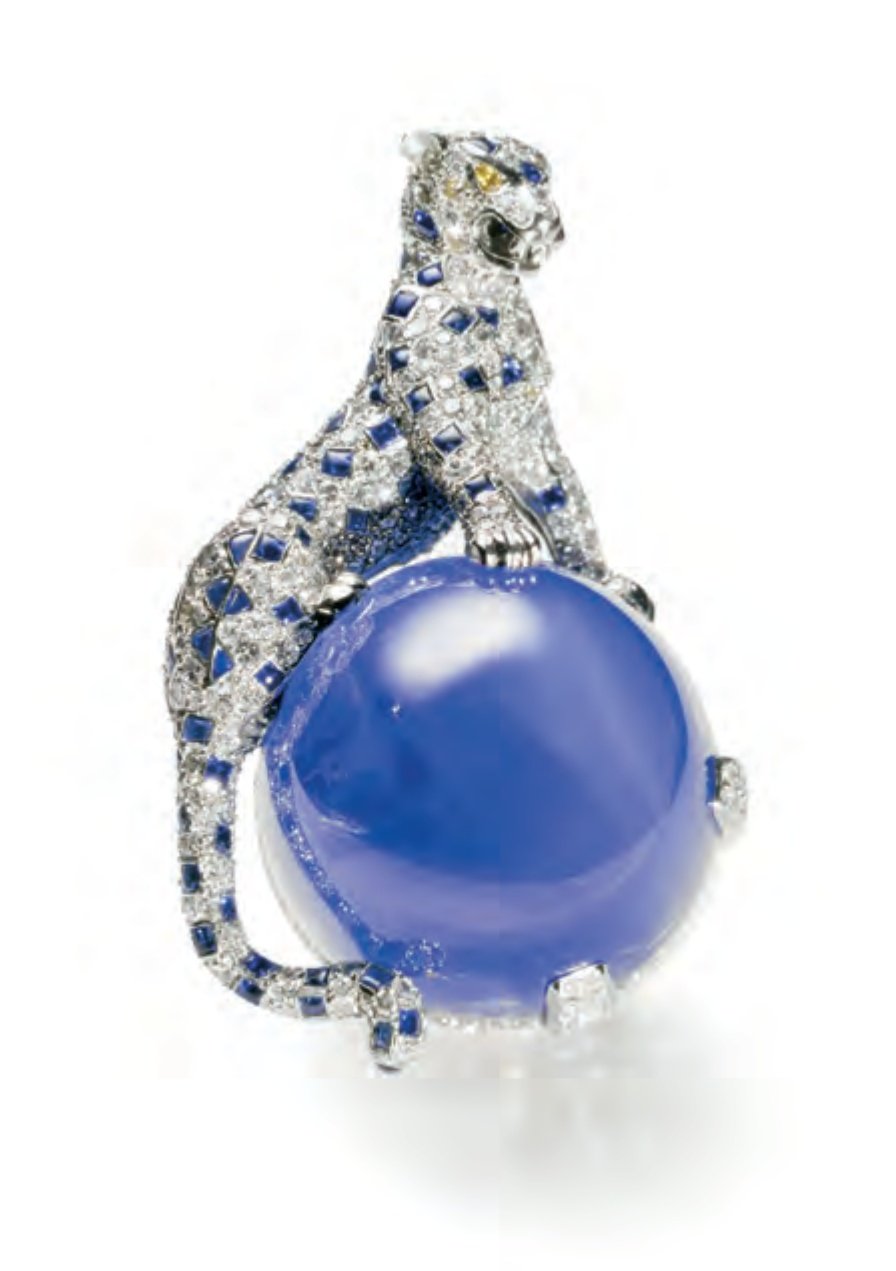 Cartier 152 ct Sapphire Panther Brooch