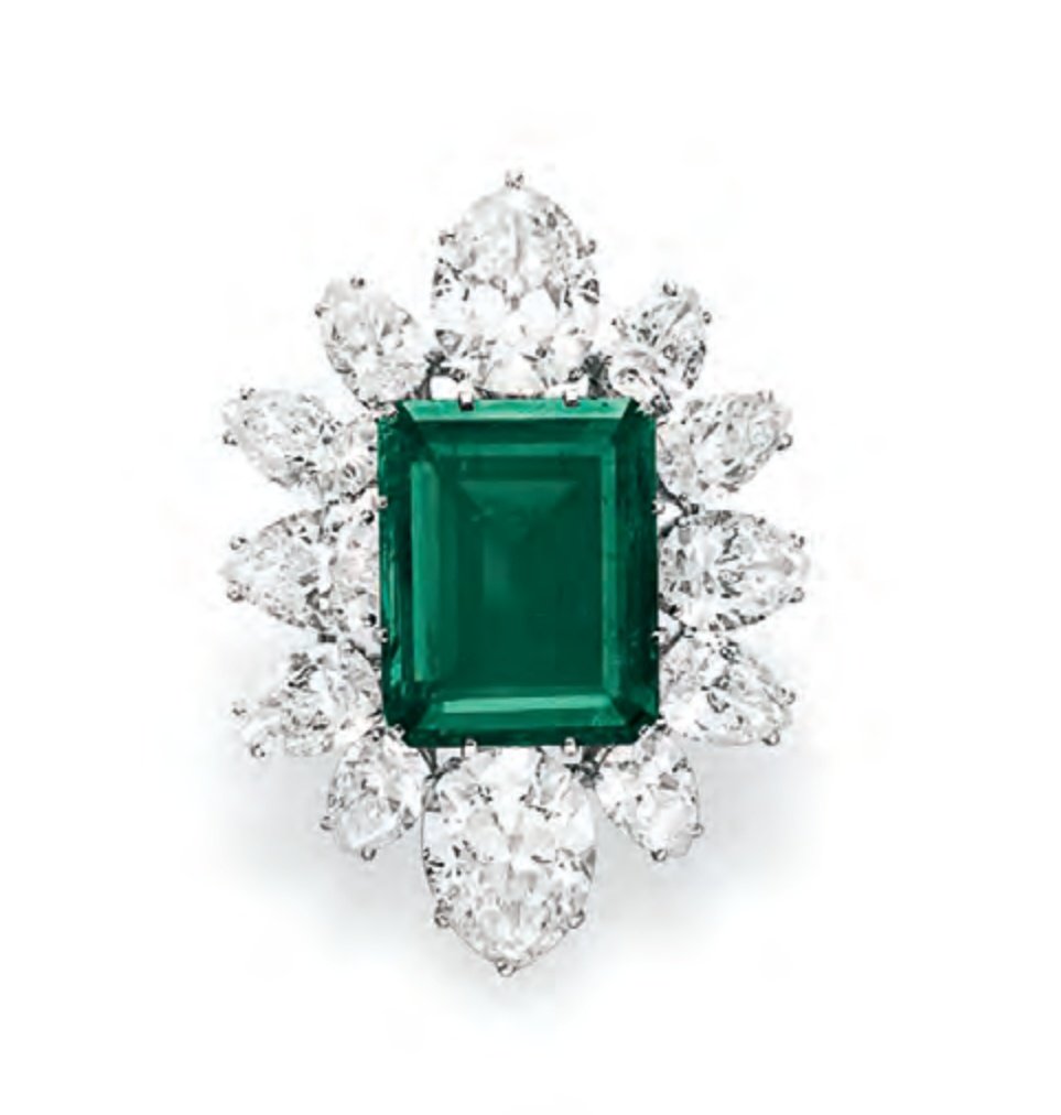 Elizabeth Taylor Bulgari 23.46 ct Emerald Brooch