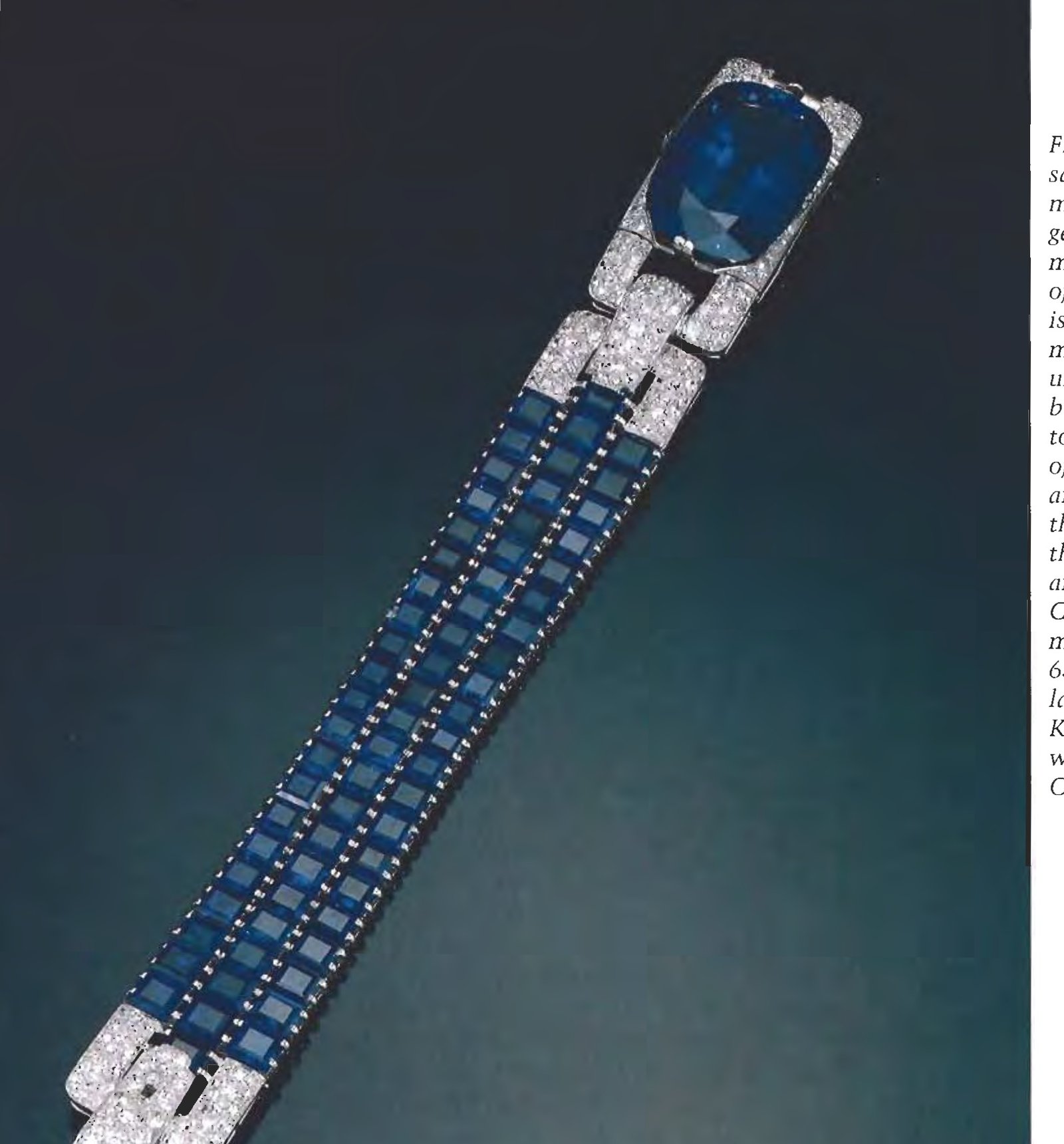 Cartier Kashmir Sapphire Art Deco Bracelet