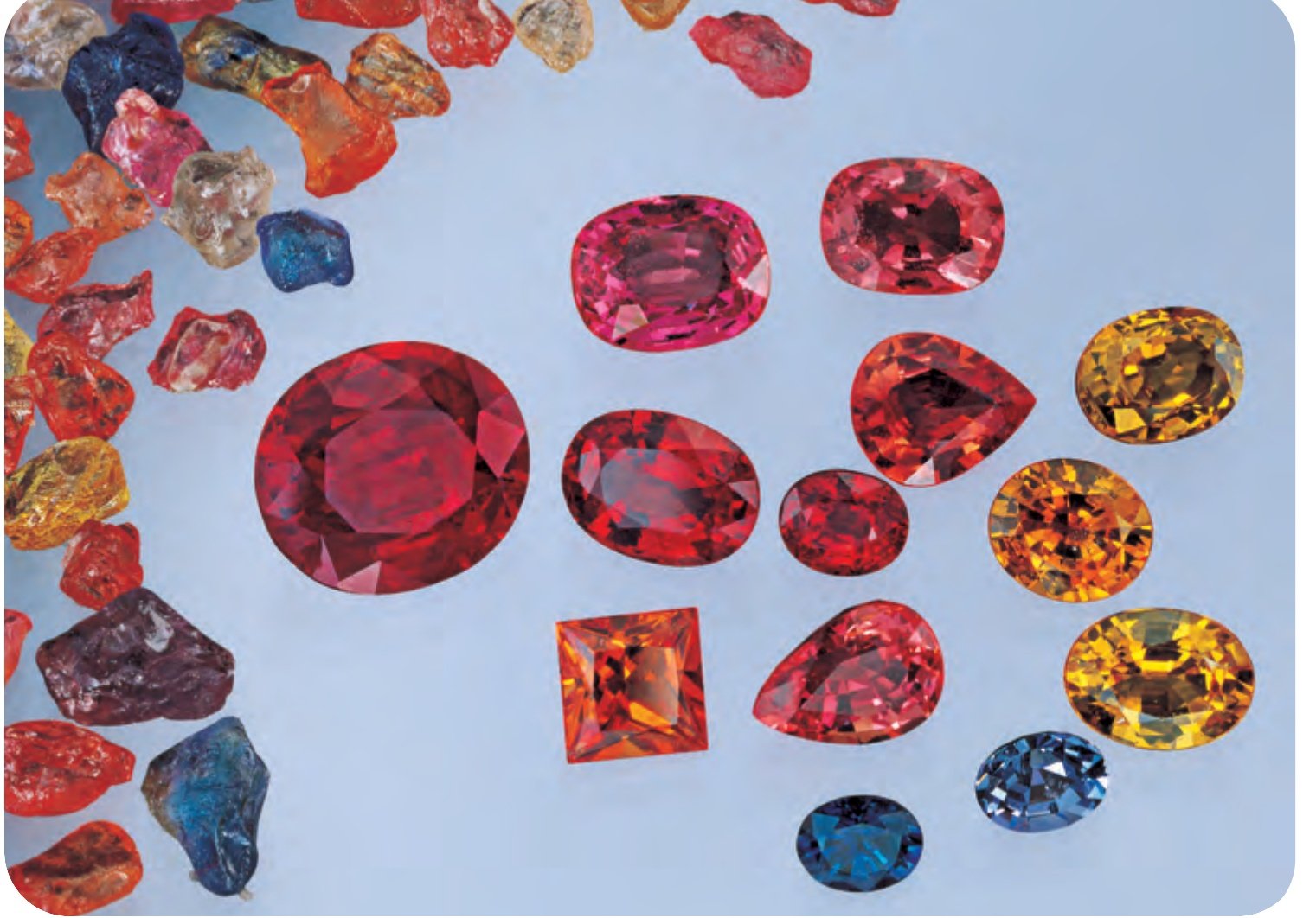 Beryllium diffused corundum color suite