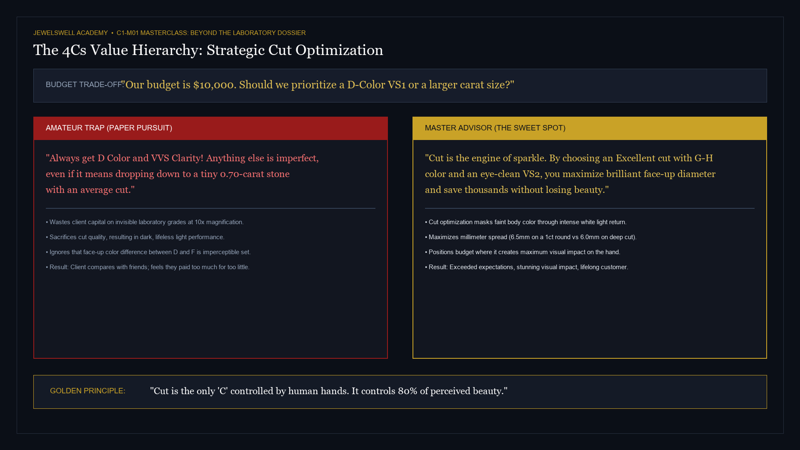 The 4Cs Hierarchy: Strategic Cut Optimization Discovery Matrix