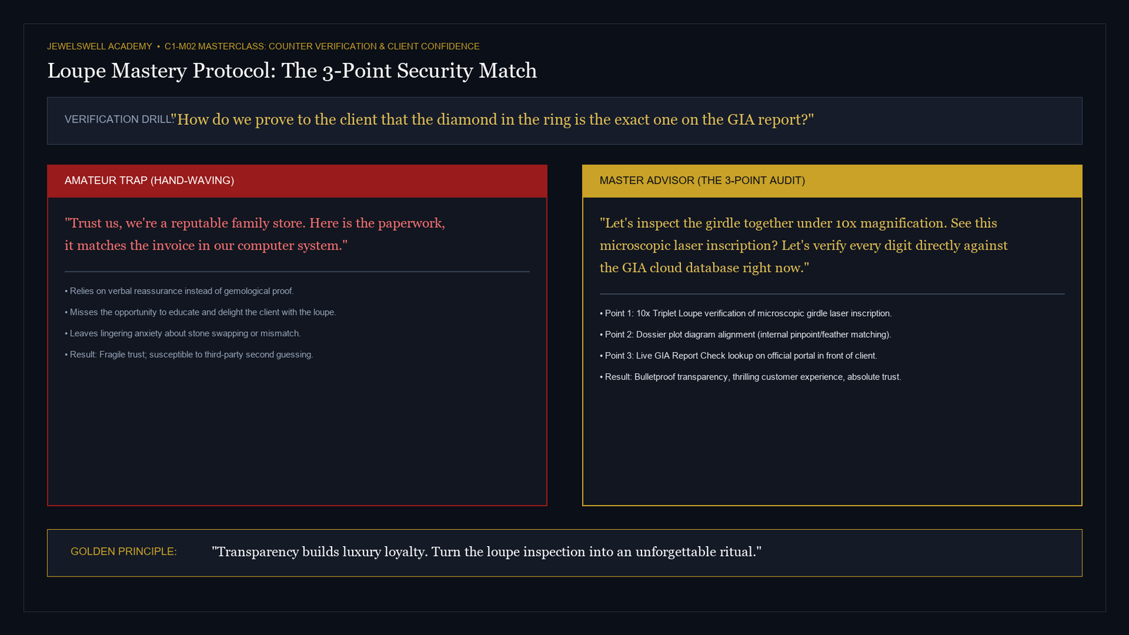 Loupe Mastery: The 3-Point Security Protocol Discovery Matrix