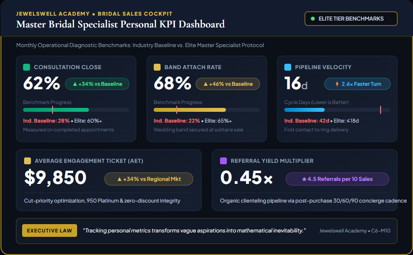 Master Bridal Specialist Personal KPI Dashboard